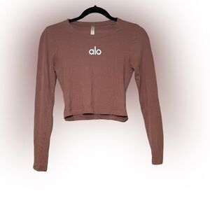 ALO Yoga Long Sleeve Tee - Brown